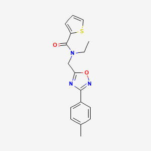 molecular formula C17H17N3O2S B5317308 N-ethyl-N-{[3-(4-methylphenyl)-1,2,4-oxadiazol-5-yl]methyl}-2-thiophenecarboxamide 