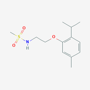 molecular formula C13H21NO3S B5317417 N-[2-(2-isopropyl-5-methylphenoxy)ethyl]methanesulfonamide CAS No. 5928-33-6