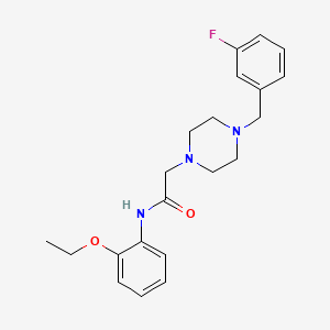 molecular formula C21H26FN3O2 B5317578 N-(2-ETHOXYPHENYL)-2-{4-[(3-FLUOROPHENYL)METHYL]PIPERAZIN-1-YL}ACETAMIDE 