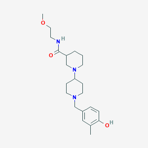 molecular formula C22H35N3O3 B5317661 1'-(4-hydroxy-3-methylbenzyl)-N-(2-methoxyethyl)-1,4'-bipiperidine-3-carboxamide 