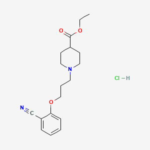 molecular formula C18H25ClN2O3 B5317739 Ethyl 1-[3-(2-cyanophenoxy)propyl]piperidine-4-carboxylate;hydrochloride 