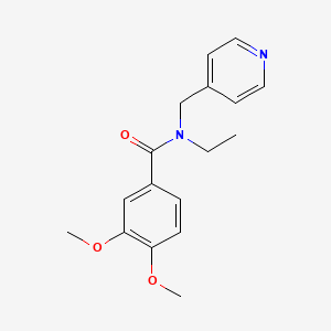 molecular formula C17H20N2O3 B5317747 N-ethyl-3,4-dimethoxy-N-(pyridin-4-ylmethyl)benzamide 
