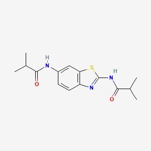 molecular formula C15H19N3O2S B5317766 N,N'-1,3-benzothiazole-2,6-diylbis(2-methylpropanamide) 