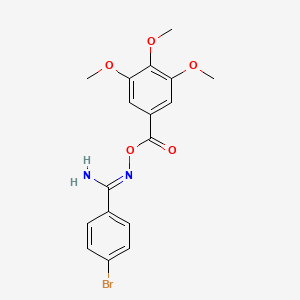 molecular formula C17H17BrN2O5 B5317846 [(Z)-[amino-(4-bromophenyl)methylidene]amino] 3,4,5-trimethoxybenzoate 