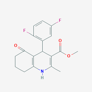 molecular formula C18H17F2NO3 B5317881 Methyl 4-(2,5-difluorophenyl)-2-methyl-5-oxo-1,4,5,6,7,8-hexahydroquinoline-3-carboxylate 