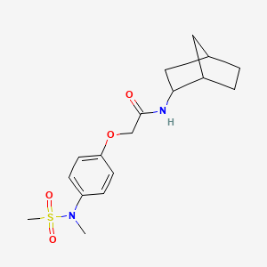 molecular formula C17H24N2O4S B5317899 N-bicyclo[2.2.1]hept-2-yl-2-{4-[methyl(methylsulfonyl)amino]phenoxy}acetamide 