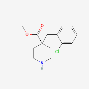 molecular formula C15H20ClNO2 B5317907 Ethyl 4-(2-chlorobenzyl)piperidine-4-carboxylate 