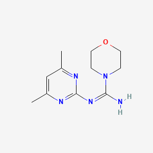 molecular formula C11H17N5O B5317922 N~4~-(4,6-DIMETHYL-2-PYRIMIDINYL)-4-MORPHOLINECARBOXIMIDAMIDE 
