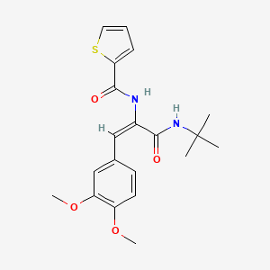 molecular formula C20H24N2O4S B5317958 N-[(E)-3-(tert-butylamino)-1-(3,4-dimethoxyphenyl)-3-oxoprop-1-en-2-yl]thiophene-2-carboxamide 