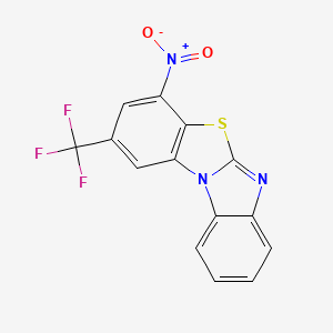 molecular formula C14H6F3N3O2S B5318037 Benzimidazo[2,1-b]benzothiazole, 2-trifluoromethyl-4-nitro- 