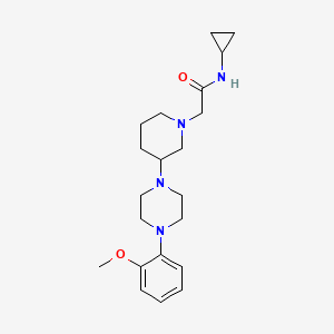 molecular formula C21H32N4O2 B5318075 N-cyclopropyl-2-{3-[4-(2-methoxyphenyl)-1-piperazinyl]-1-piperidinyl}acetamide 