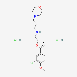 molecular formula C19H27Cl3N2O3 B5318221 N-[[5-(3-chloro-4-methoxyphenyl)furan-2-yl]methyl]-3-morpholin-4-ylpropan-1-amine;dihydrochloride 