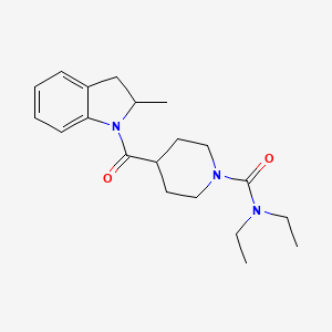 molecular formula C20H29N3O2 B5318309 N,N-diethyl-4-[(2-methyl-2,3-dihydro-1H-indol-1-yl)carbonyl]piperidine-1-carboxamide 