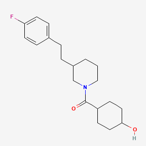 molecular formula C20H28FNO2 B5318342 cis-4-({3-[2-(4-fluorophenyl)ethyl]-1-piperidinyl}carbonyl)cyclohexanol 