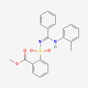 molecular formula C22H20N2O4S B5318416 methyl 2-({[[(2-methylphenyl)amino](phenyl)methylene]amino}sulfonyl)benzoate 