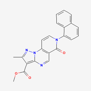 molecular formula C22H16N4O3 B5318514 methyl 2-methyl-7-(1-naphthyl)-6-oxo-6,7-dihydropyrazolo[1,5-a]pyrido[3,4-e]pyrimidine-3-carboxylate 