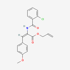 molecular formula C20H18ClNO4 B5318568 prop-2-enyl (E)-2-[(2-chlorobenzoyl)amino]-3-(4-methoxyphenyl)prop-2-enoate 