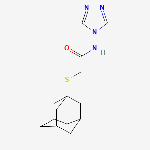 molecular formula C14H20N4OS B5318746 2-(1-adamantylthio)-N-4H-1,2,4-triazol-4-ylacetamide 