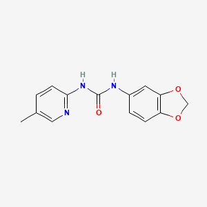molecular formula C14H13N3O3 B5318773 N-(1,3-BENZODIOXOL-5-YL)-N'-(5-METHYL-2-PYRIDYL)UREA 