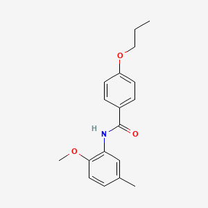 molecular formula C18H21NO3 B5318785 N-(2-methoxy-5-methylphenyl)-4-propoxybenzamide 