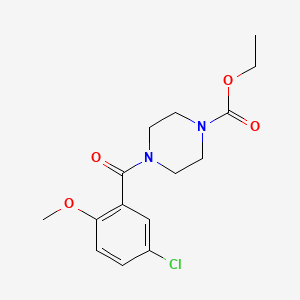 molecular formula C15H19ClN2O4 B5318793 ethyl 4-(5-chloro-2-methoxybenzoyl)-1-piperazinecarboxylate 