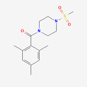 molecular formula C15H22N2O3S B5318869 MESITYL[4-(METHYLSULFONYL)PIPERAZINO]METHANONE 