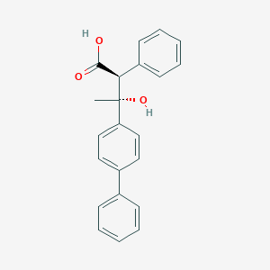 molecular formula C22H20O3 B053189 (2S,3R)-3-hydroxy-2-phenyl-3-(4-phenylphenyl)butanoic acid CAS No. 119725-44-9