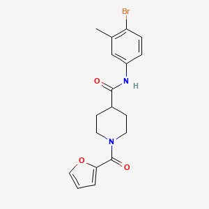molecular formula C18H19BrN2O3 B5318968 N-(4-BROMO-3-METHYLPHENYL)-1-(2-FURYLCARBONYL)-4-PIPERIDINECARBOXAMIDE 