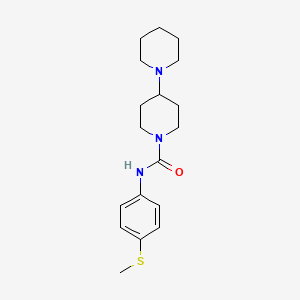 molecular formula C18H27N3OS B5319036 N-(4-methylsulfanylphenyl)-4-piperidin-1-ylpiperidine-1-carboxamide 