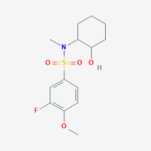 molecular formula C14H20FNO4S B5319167 3-fluoro-N-(2-hydroxycyclohexyl)-4-methoxy-N-methylbenzenesulfonamide 