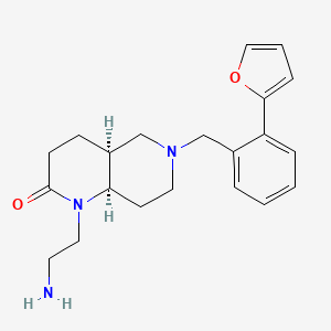 molecular formula C21H27N3O2 B5319250 rel-(4aS,8aR)-1-(2-aminoethyl)-6-[2-(2-furyl)benzyl]octahydro-1,6-naphthyridin-2(1H)-one dihydrochloride 