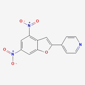 molecular formula C13H7N3O5 B5319375 4-(4,6-dinitro-1-benzofuran-2-yl)pyridine CAS No. 445464-18-6