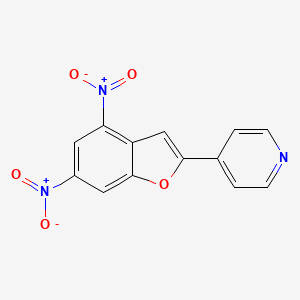 B5319375 4-(4,6-dinitro-1-benzofuran-2-yl)pyridine CAS No. 445464-18-6