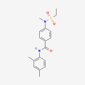molecular formula C18H22N2O3S B5319396 N-(2,4-dimethylphenyl)-4-[(ethylsulfonyl)(methyl)amino]benzamide 