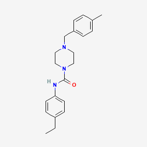 molecular formula C21H27N3O B5319493 N-(4-ethylphenyl)-4-[(4-methylphenyl)methyl]piperazine-1-carboxamide 