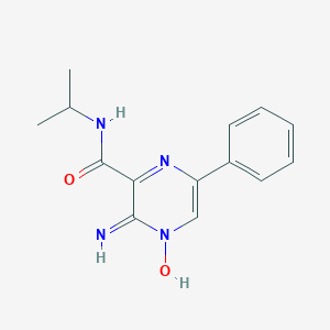 molecular formula C14H16N4O2 B053195 3-Amino-N-isopropyl-6-phenyl-2-pyrazinecarboxamide 4-oxide CAS No. 113424-69-4