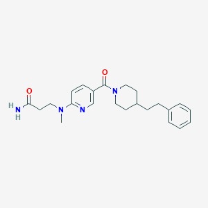 molecular formula C23H30N4O2 B5319505 N~3~-methyl-N~3~-(5-{[4-(2-phenylethyl)piperidin-1-yl]carbonyl}pyridin-2-yl)-beta-alaninamide 