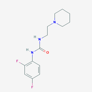 molecular formula C14H19F2N3O B5319519 N-(2,4-DIFLUOROPHENYL)-N'-(2-PIPERIDINOETHYL)UREA 