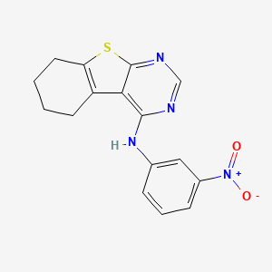 molecular formula C16H14N4O2S B5319584 N-(3-nitrophenyl)-5,6,7,8-tetrahydro[1]benzothieno[2,3-d]pyrimidin-4-amine 