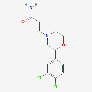 molecular formula C13H16Cl2N2O2 B5319634 3-[2-(3,4-dichlorophenyl)morpholin-4-yl]propanamide 