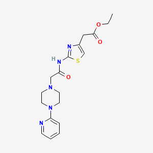 molecular formula C18H23N5O3S B5319638 ETHYL 2-(2-{2-[4-(PYRIDIN-2-YL)PIPERAZIN-1-YL]ACETAMIDO}-1,3-THIAZOL-4-YL)ACETATE 
