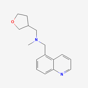 molecular formula C16H20N2O B5319806 N-methyl-1-(5-quinolinyl)-N-(tetrahydro-3-furanylmethyl)methanamine 