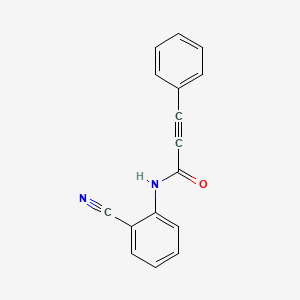 molecular formula C16H10N2O B5319847 N-(2-cyanophenyl)-3-phenylprop-2-ynamide 