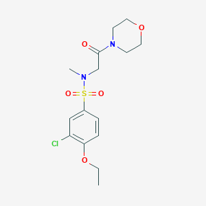 molecular formula C15H21ClN2O5S B5319971 3-chloro-4-ethoxy-N-methyl-N-[2-(morpholin-4-yl)-2-oxoethyl]benzenesulfonamide 