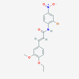 molecular formula C18H17BrN2O5 B5319985 N-(2-bromo-4-nitrophenyl)-3-(4-ethoxy-3-methoxyphenyl)acrylamide 