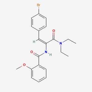 molecular formula C21H23BrN2O3 B5320013 N-{2-(4-bromophenyl)-1-[(diethylamino)carbonyl]vinyl}-2-methoxybenzamide 