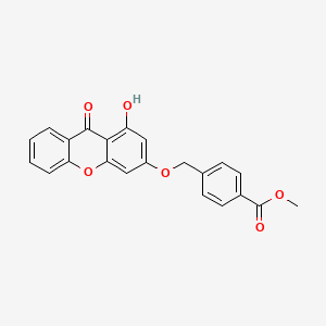 molecular formula C22H16O6 B5320052 methyl 4-{[(1-hydroxy-9-oxo-9H-xanthen-3-yl)oxy]methyl}benzoate 