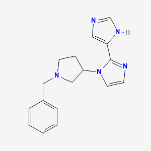 molecular formula C17H19N5 B5320057 1-(1-benzylpyrrolidin-3-yl)-1H,1'H-2,4'-biimidazole 