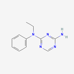 molecular formula C11H13N5 B5320073 N-(4-amino-1,3,5-triazin-2-yl)-N-ethyl-N-phenylamine 