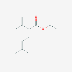 molecular formula C12H20O2 B053202 4-Hexenoic acid, 2-isopropenyl-5-methyl-, ethyl ester CAS No. 1845-54-1